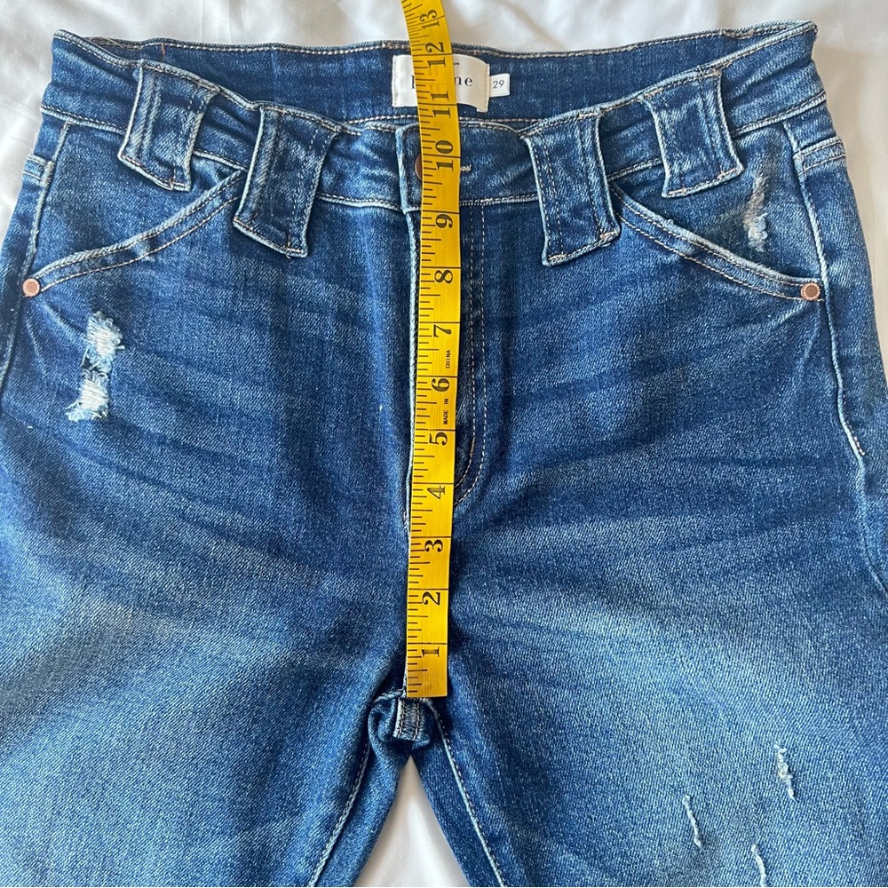 bohme Indigo Distressed High-Rise Stretch Skinny Jeans - Size 29 - EUC - Picture 9 of 11